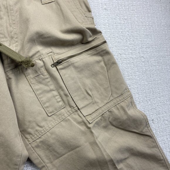Y2K Machine Jeans Co Jeans Mens Pants Sz 38* Beige Cargo Skate Loose Military - Picture 9 of 13